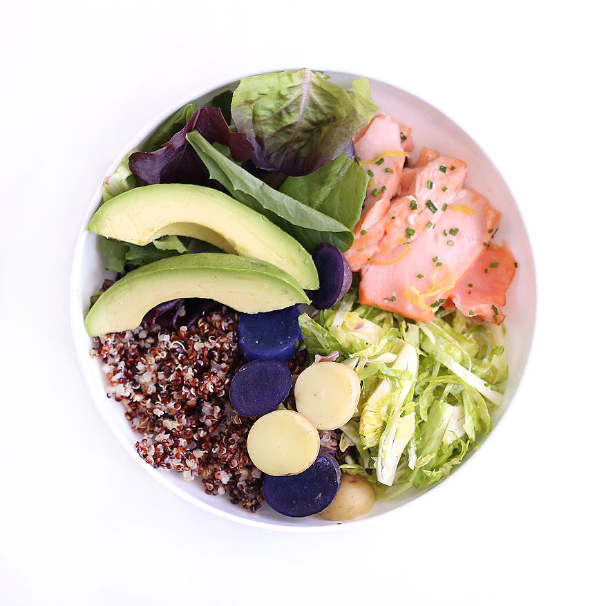 slow-roasted salmon + quinoa bowl -Clean Food Dirty City
